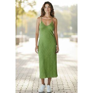 TOPSHOP Women Green Sleeveless Lace Dress 4-6